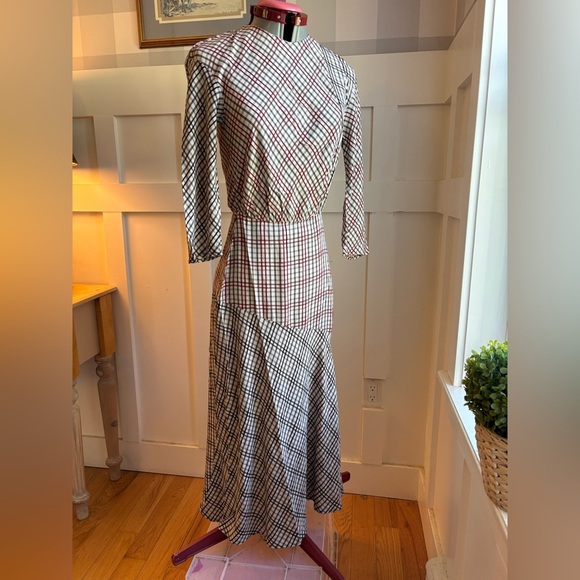 Zara Checkered Midi Dress in Red and Black Size XS - Picture 9 of 9